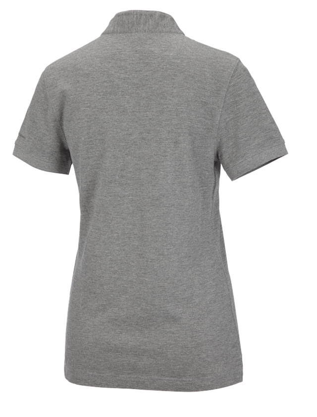 Bovenkleding: e.s. Poloshirt cotton Mandarin, dames + grijs mêlee 1