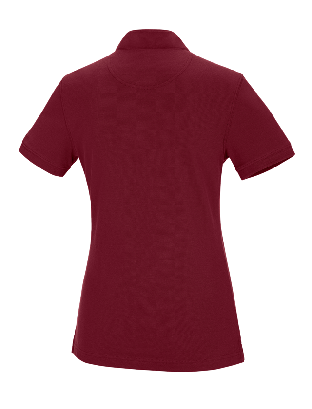 Bovenkleding: e.s. Poloshirt cotton Mandarin, dames + robijn 1
