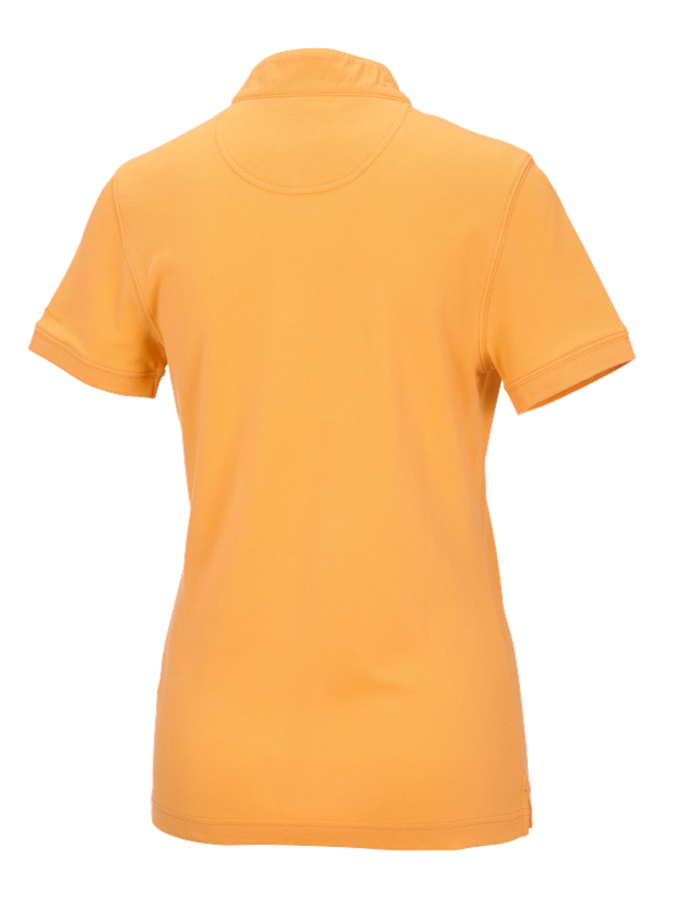 Bovenkleding: e.s. Poloshirt cotton Mandarin, dames + licht oranje 1
