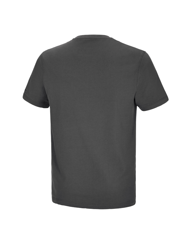 Bovenkleding: e.s. T-shirt cotton stretch Pocket + antraciet 1