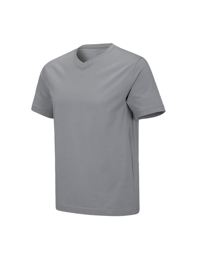 Bovenkleding: e.s. T-shirt cotton stretch V-Neck + platina 2