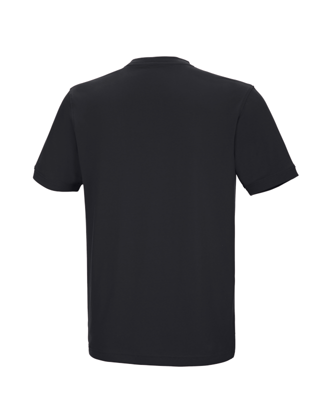 Bovenkleding: e.s. T-shirt cotton stretch V-Neck + zwart 2