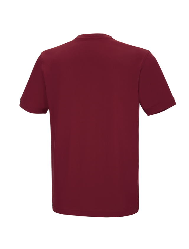 Menuisiers: e.s. T-shirt cotton stretch V-Neck + bordeaux 1