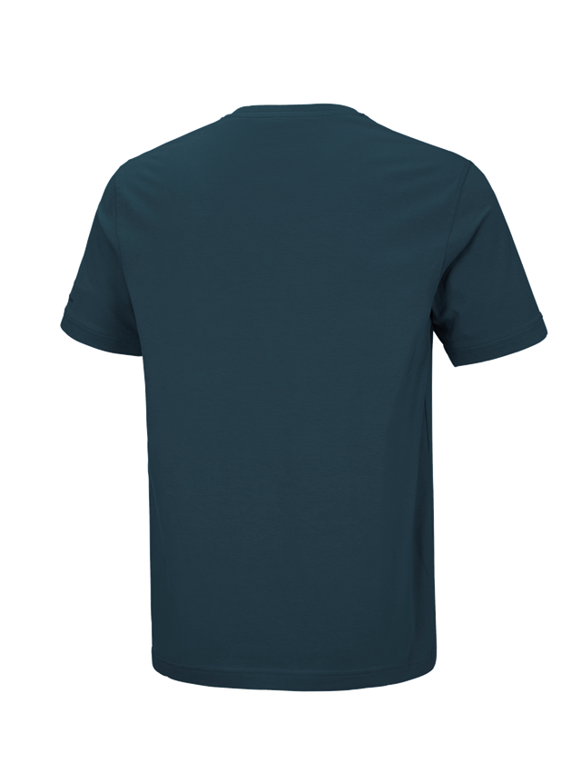 Hauts: e.s. T-shirt cotton stretch V-Neck + bleu marin 1