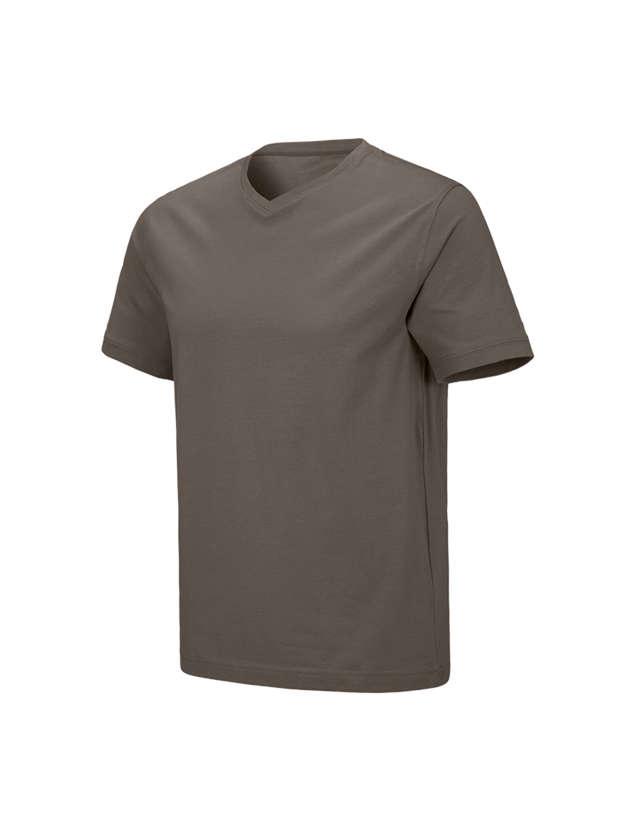 Bovenkleding: e.s. T-shirt cotton stretch V-Neck + steen 2
