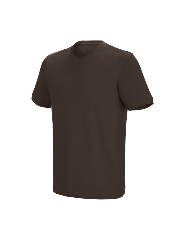 Loodgieter / Installateurs: e.s. T-shirt cotton stretch V-Neck + kastanje 2
