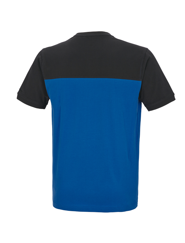 Themen: e.s. T-Shirt cotton stretch bicolor + enzianblau/graphit 2
