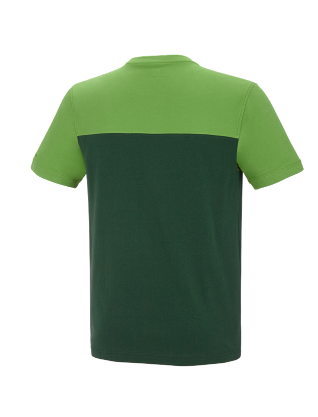 Horti-/ Sylvi-/ Agriculture: e.s. T-shirt cotton stretch bicolor + vert/vert d'eau 3