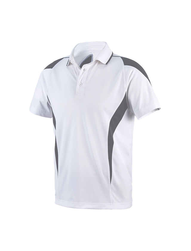 Onderwerpen: e.s. Funktioneel Polo-Shirt poly Silverfresh + wit/cement 2