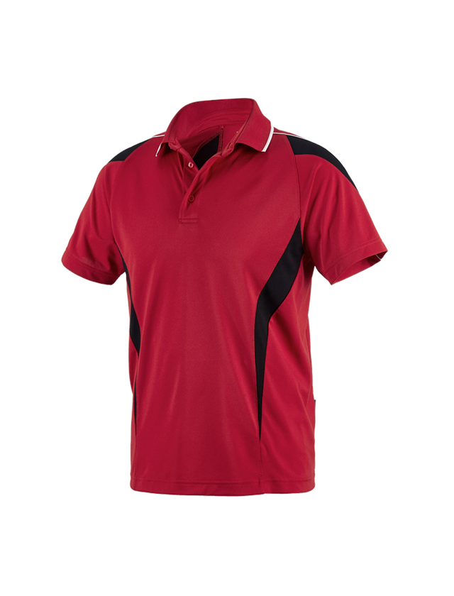 Thèmes: e.s. Polo-shirt fonctionnel poly Silverfresh + rouge/noir 2