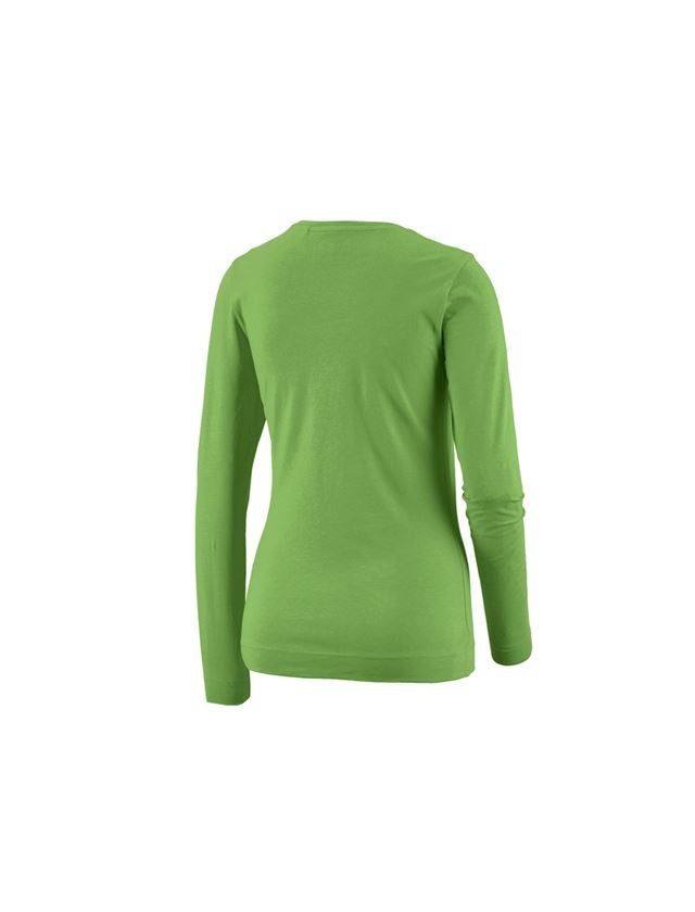 Shirts & Co.: e.s. Longsleeve cotton stretch, Damen + seegrün 3