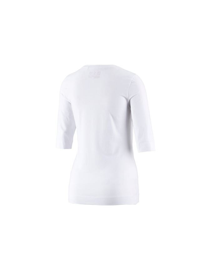 Thèmes: e.s. Shirt à manches 3/4 cotton stretch, femmes + blanc 1