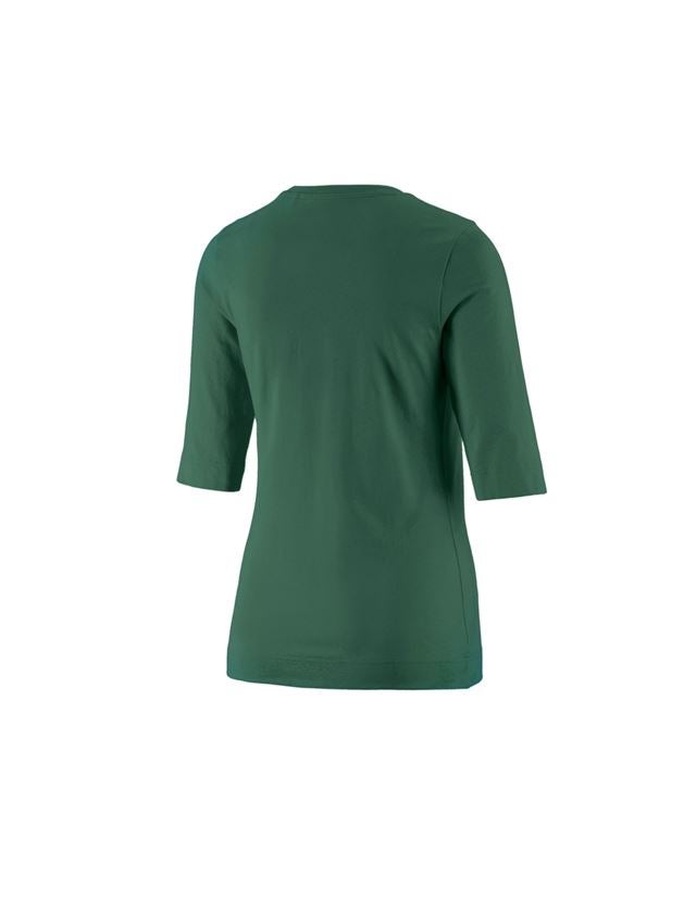 Tuin-/ Land-/ Bosbouw: e.s. Shirt 3/4-mouw cotton stretch, dames + groen 1