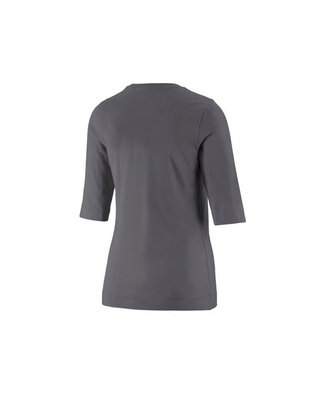 Shirts & Co.: e.s. Shirt 3/4-Arm cotton stretch, Damen + anthrazit 1