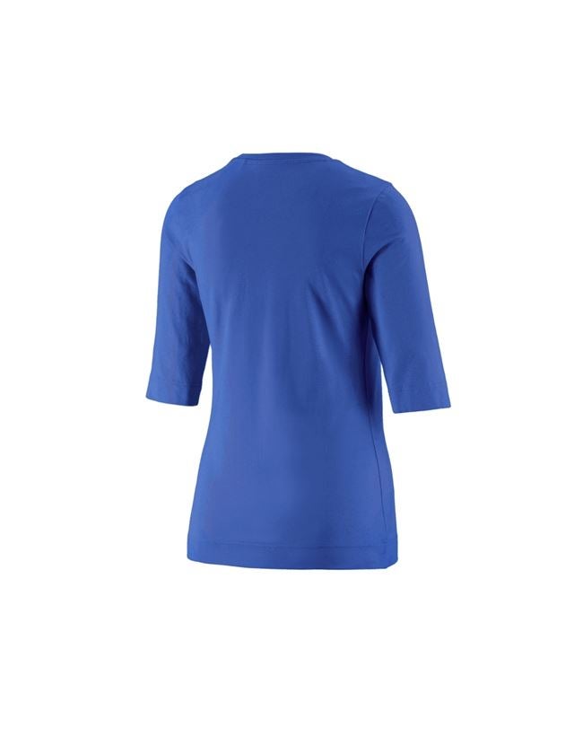 Themen: e.s. Shirt 3/4-Arm cotton stretch, Damen + kornblau 1