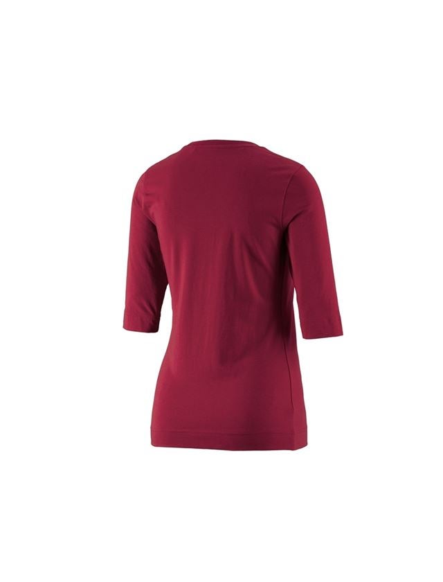 Installateurs / Plombier: e.s. Shirt à manches 3/4 cotton stretch, femmes + bordeaux 1
