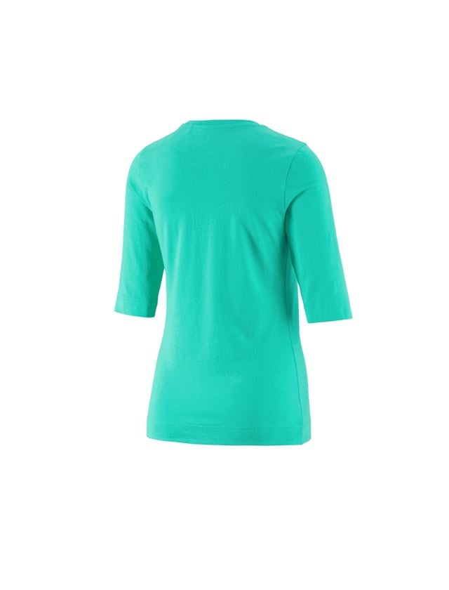 Hauts: e.s. Shirt à manches 3/4 cotton stretch, femmes + lagon 1