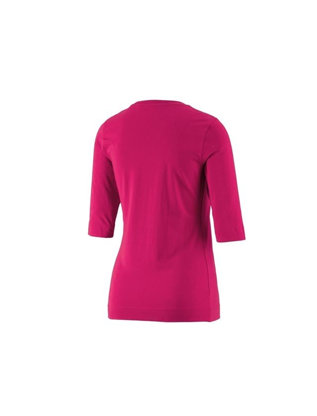 Horti-/ Sylvi-/ Agriculture: e.s. Shirt à manches 3/4 cotton stretch, femmes + magenta 1