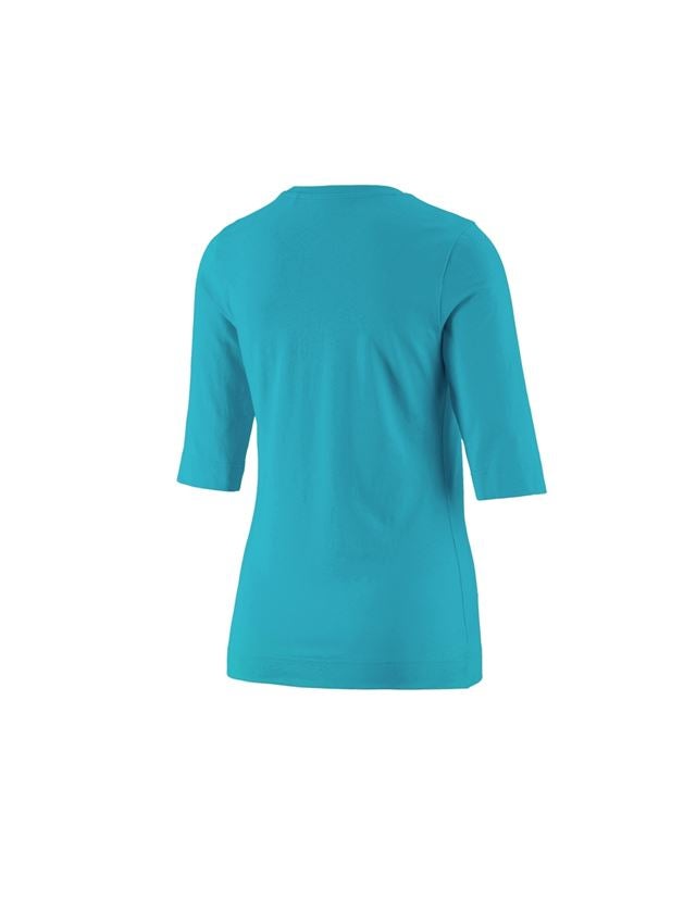 Horti-/ Sylvi-/ Agriculture: e.s. Shirt à manches 3/4 cotton stretch, femmes + océan 1