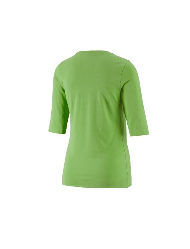 Hauts: e.s. Shirt à manches 3/4 cotton stretch, femmes + vert d'eau 2