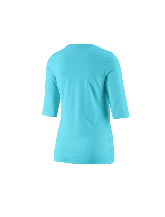 Installateurs / Plombier: e.s. Shirt à manches 3/4 cotton stretch, femmes + bleu capri 1