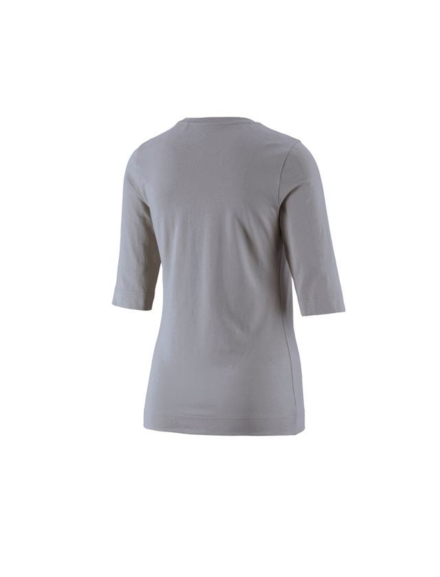 Hauts: e.s. Shirt à manches 3/4 cotton stretch, femmes + platine 1