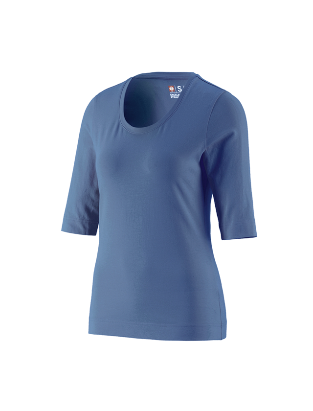 Horti-/ Sylvi-/ Agriculture: e.s. Shirt à manches 3/4 cotton stretch, femmes + cobalt
