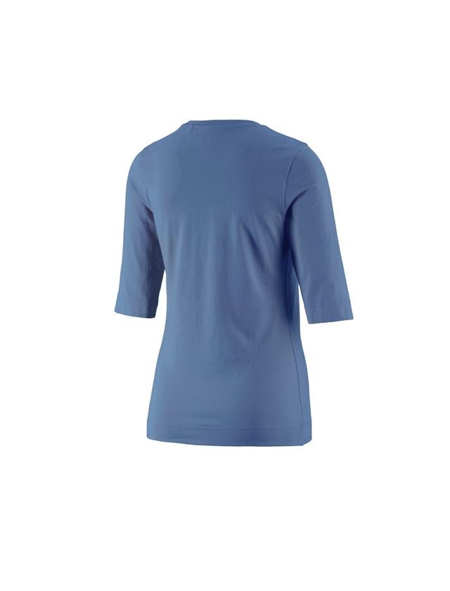 Themen: e.s. Shirt 3/4-Arm cotton stretch, Damen + kobalt 1