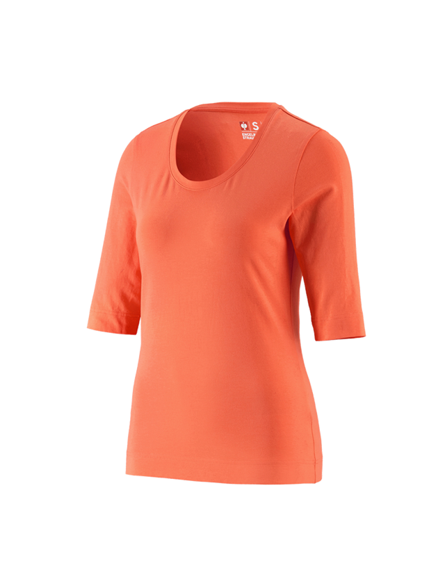 Shirts & Co.: e.s. Shirt 3/4-Arm cotton stretch, Damen + nektarine