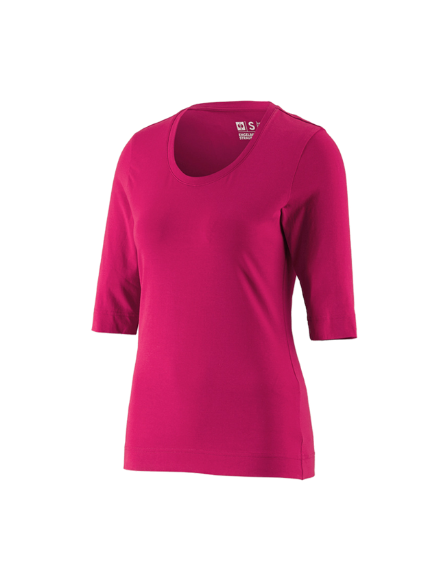 Horti-/ Sylvi-/ Agriculture: e.s. Shirt à manches 3/4 cotton stretch, femmes + magenta