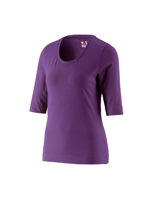 Loodgieter / Installateurs: e.s. Shirt 3/4-mouw cotton stretch, dames + violet