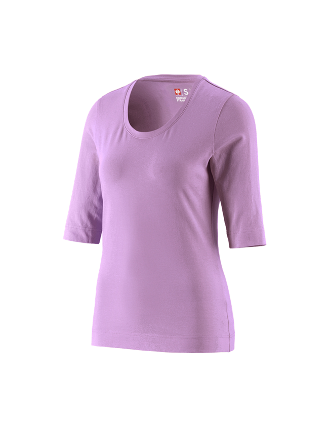 Horti-/ Sylvi-/ Agriculture: e.s. Shirt à manches 3/4 cotton stretch, femmes + lavande