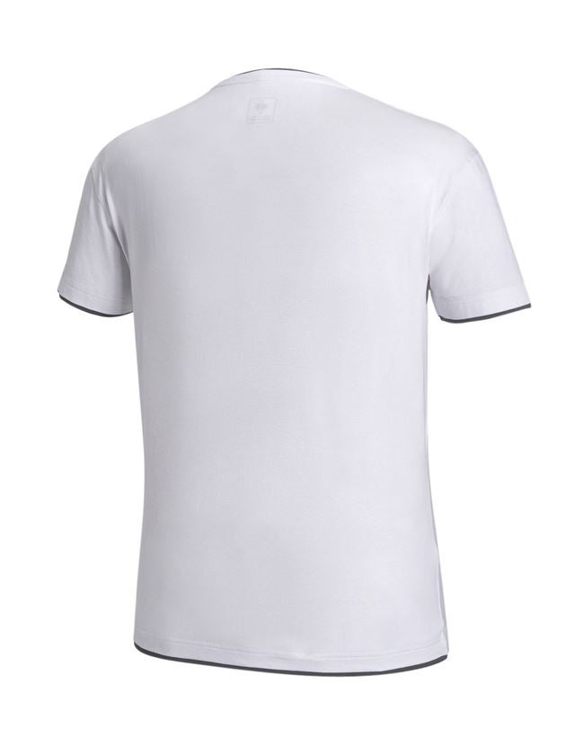 Bovenkleding: e.s. T-Shirt cotton stretch Layer + wit/grijs 2