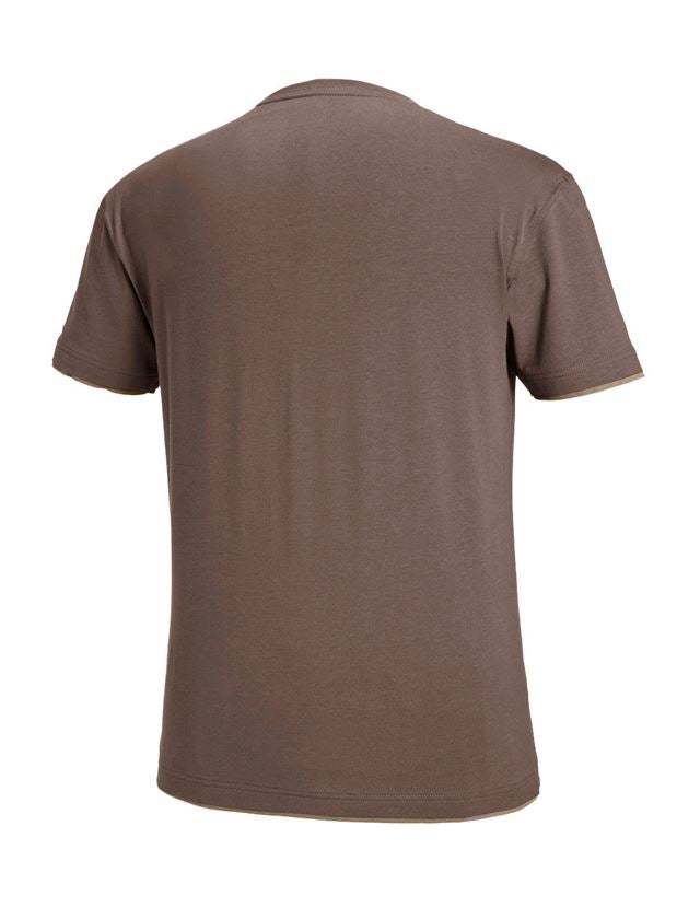 Bovenkleding: e.s. T-Shirt cotton stretch Layer + kastanje/hazelnoot 3