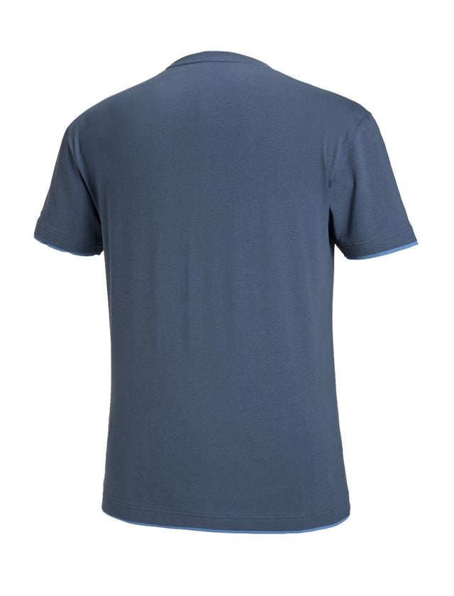 Tuin-/ Land-/ Bosbouw: e.s. T-Shirt cotton stretch Layer + pacific/kobalt 2