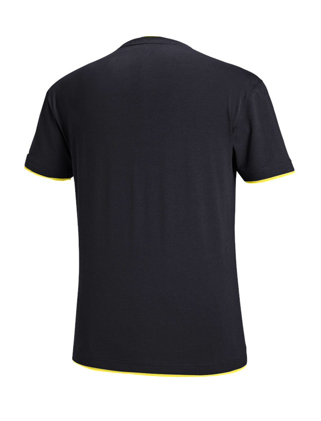 Bovenkleding: e.s. T-Shirt cotton stretch Layer + saffier/citrus 1