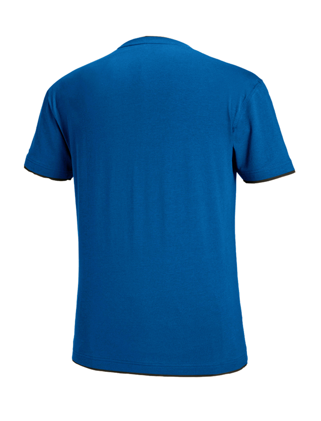 Hauts: e.s. T-Shirt cotton stretch Layer + bleu gentiane/graphite 1