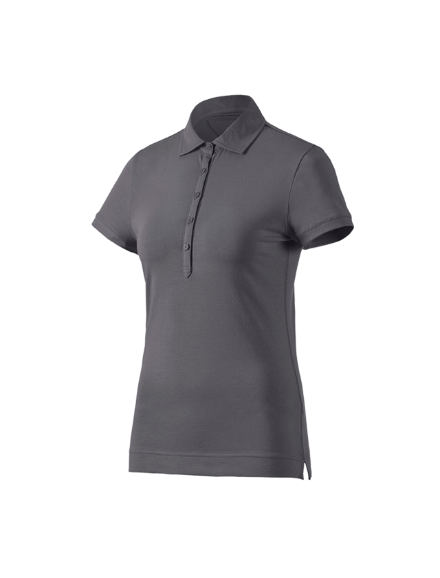 Shirts & Co.: e.s. Polo-Shirt cotton stretch, Damen + anthrazit 2
