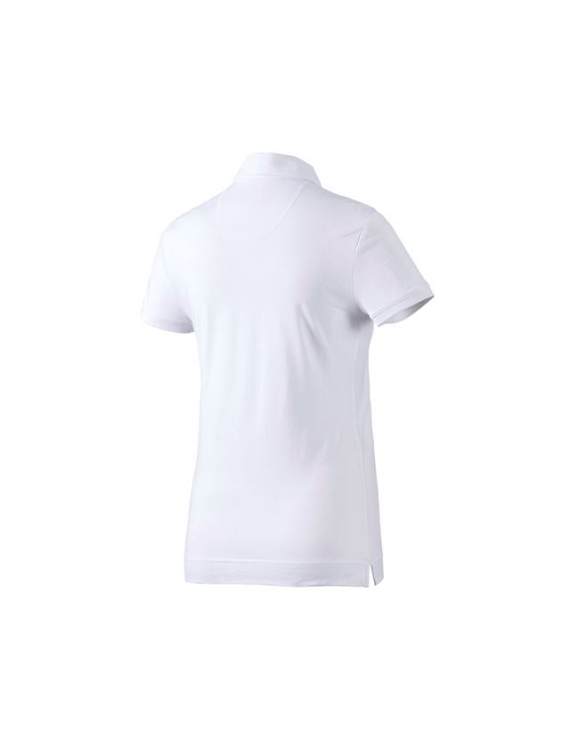 Themen: e.s. Polo-Shirt cotton stretch, Damen + weiß 1