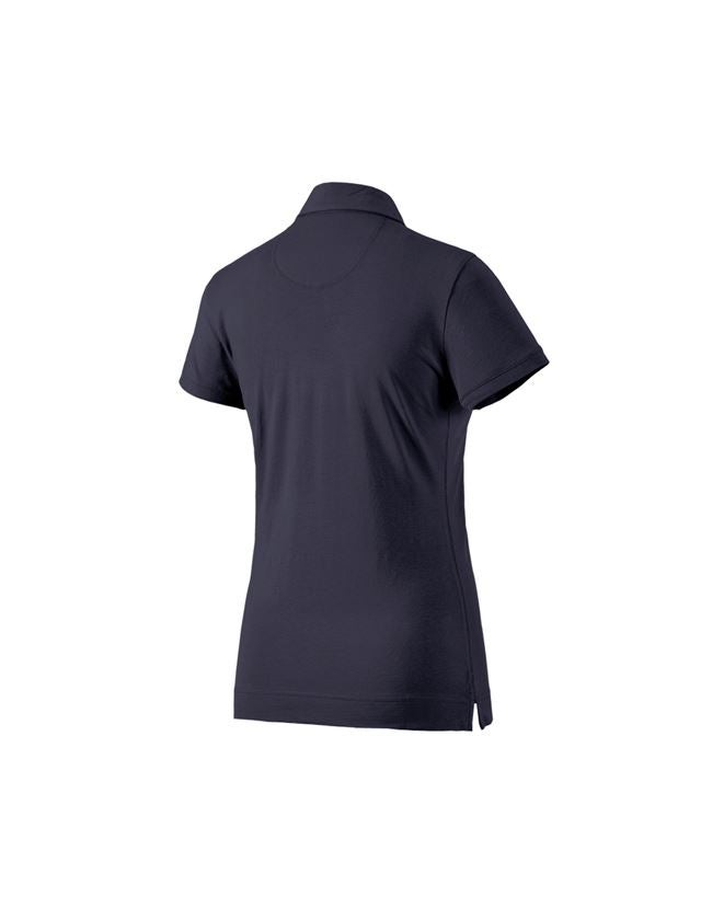 Shirts & Co.: e.s. Polo-Shirt cotton stretch, Damen + dunkelblau 1