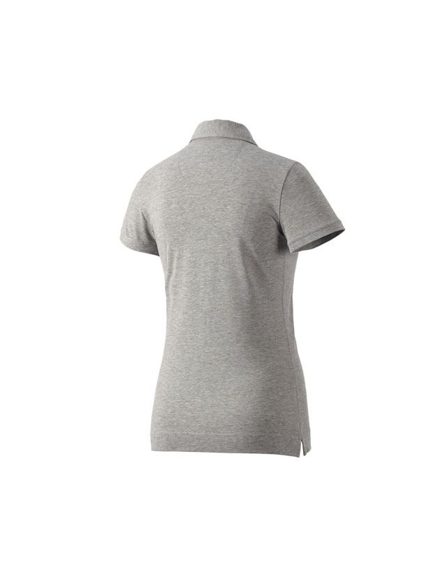 Shirts & Co.: e.s. Polo-Shirt cotton stretch, Damen + graumeliert 1