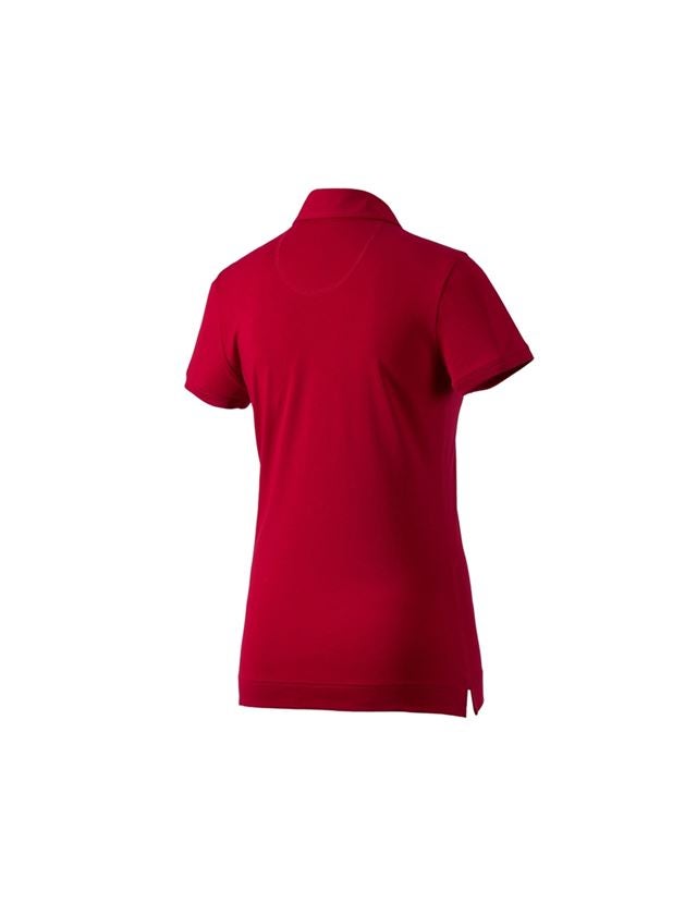 Hauts: e.s. Polo cotton stretch, femmes + rouge vif 1