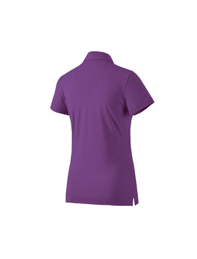Hauts: e.s. Polo cotton stretch, femmes + violet 1
