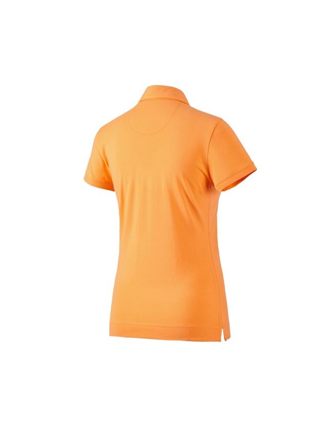 Hauts: e.s. Polo cotton stretch, femmes + orange clair 1