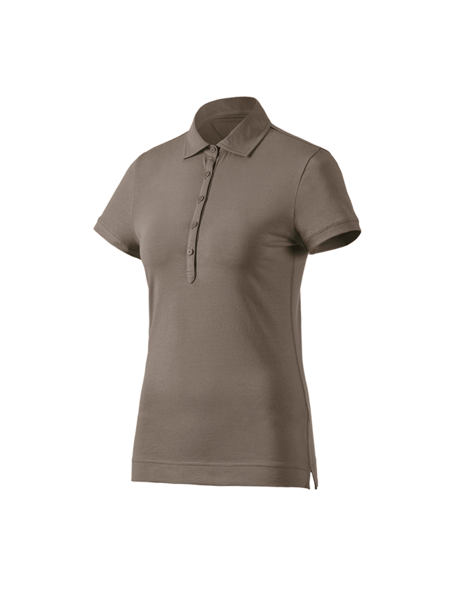 Bovenkleding: e.s. Polo-Shirt cotton stretch, dames + steen
