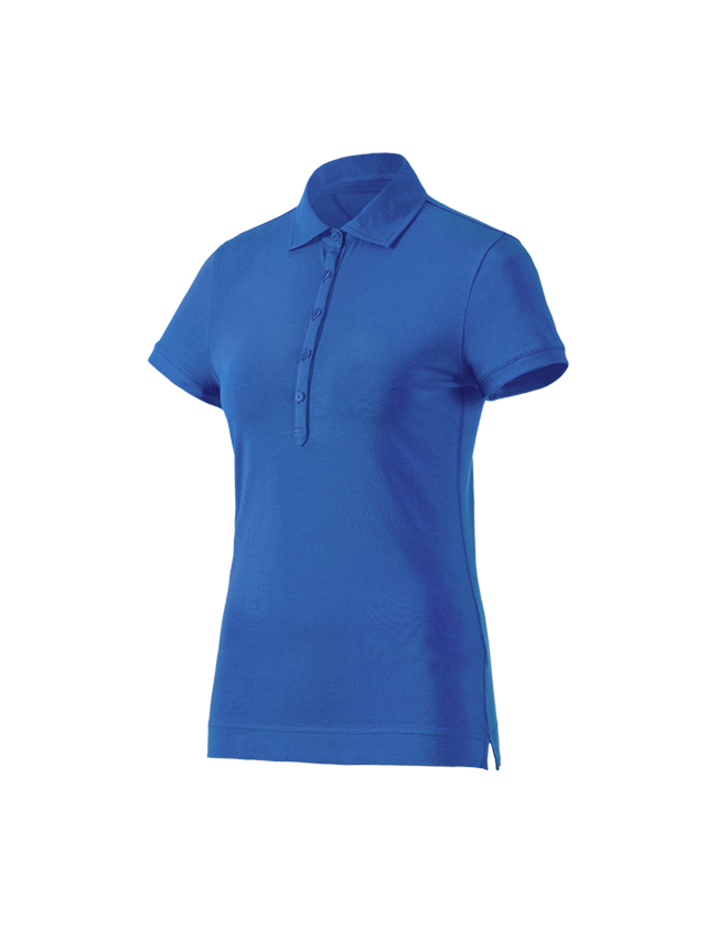 Thèmes: e.s. Polo cotton stretch, femmes + bleu gentiane