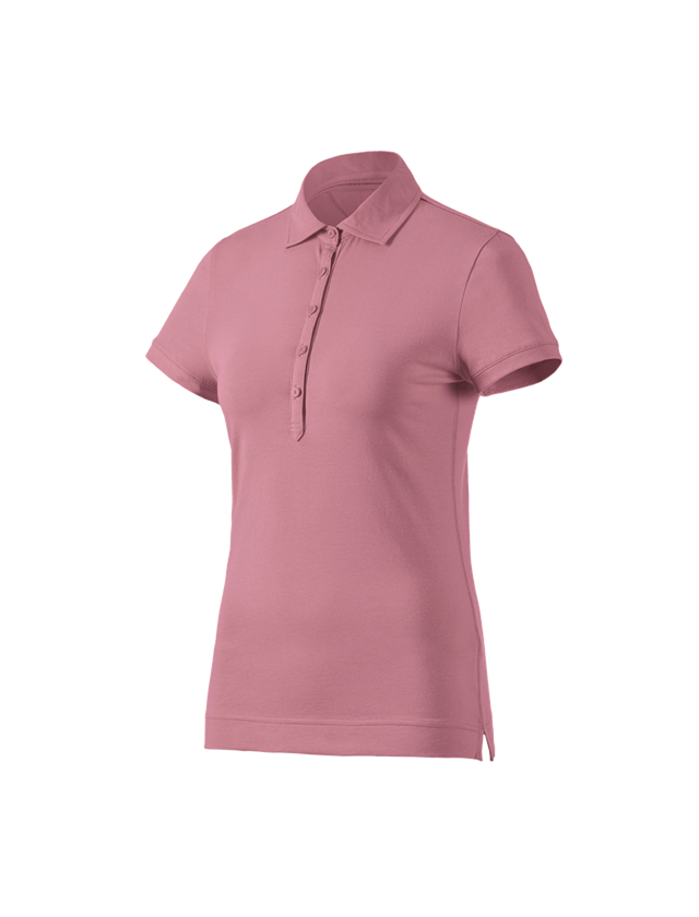 Shirts & Co.: e.s. Polo-Shirt cotton stretch, Damen + altrosa