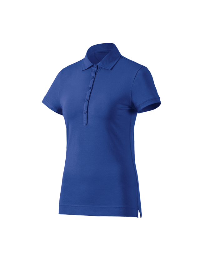 Loodgieter / Installateurs: e.s. Polo-Shirt cotton stretch, dames + korenblauw