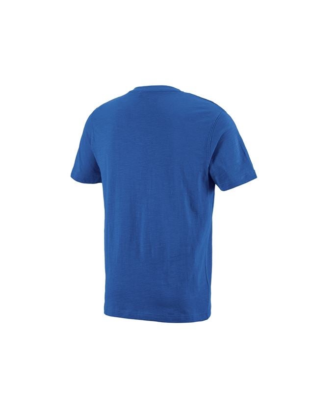 Bovenkleding: e.s. T-Shirt cotton slub V-Neck + gentiaanblauw 1