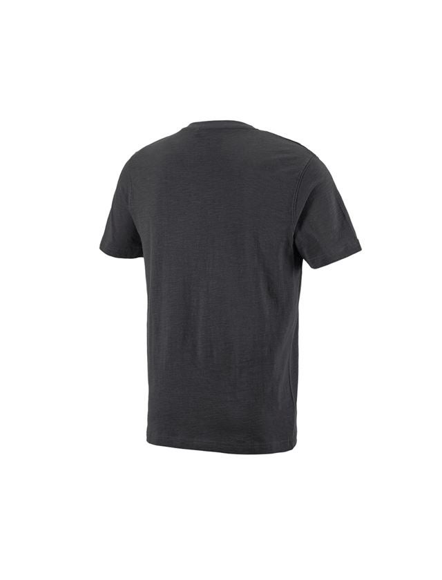 Bovenkleding: e.s. T-Shirt cotton slub V-Neck + grafiet 1